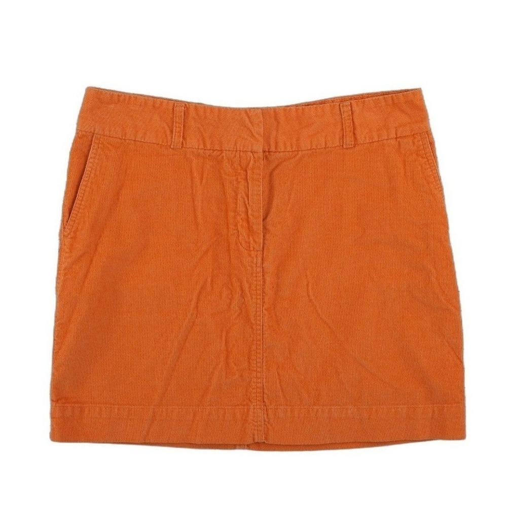 Vineyard Vines Corduroy 100% Cotton Skirt Women's Size 12 Orange 90s Preppy